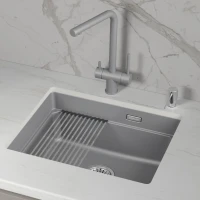 Мойка кухонная Granula Kitchen Space 5501iU алюминиум