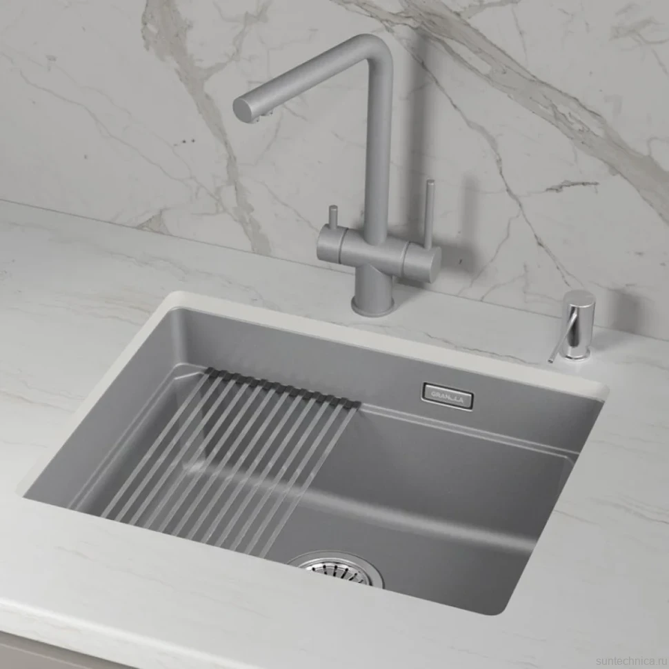 Мойка кухонная Granula Kitchen Space 5501iU алюминиум