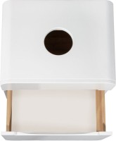 Тумба с раковиной Runo Ницца 60 белая, раковина Sole 40