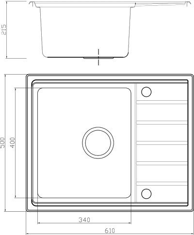 Мойка кухонная Seaman Eco Roma SMR-6150A с клапан-автоматом