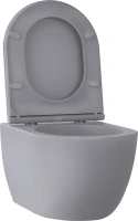Унитаз подвесной Wellsee Chalice Perfection 182610001 безободковый, с микролифтом, матовый серый
