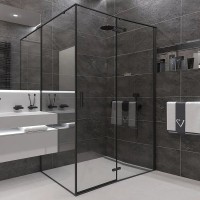 Душевой уголок Veconi Rovigo RV-073B 120x100, профиль черный