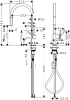 Смеситель для кухни Hansgrohe Talis M54 72802670 матовый черный
