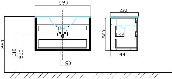 Мебель для ванной комнаты Sanvit Рольф 90 белая