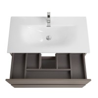 Тумба с раковиной BelBagno Kraft 80 подвесная, матовая бежевая, раковина bb-8099-80