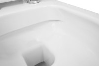 Унитаз подвесной безободковый Azario FERIO 87565 в комплекте с быстросъемным сиденьем микролифт, горизонтальный выпуск, система антивсплеск