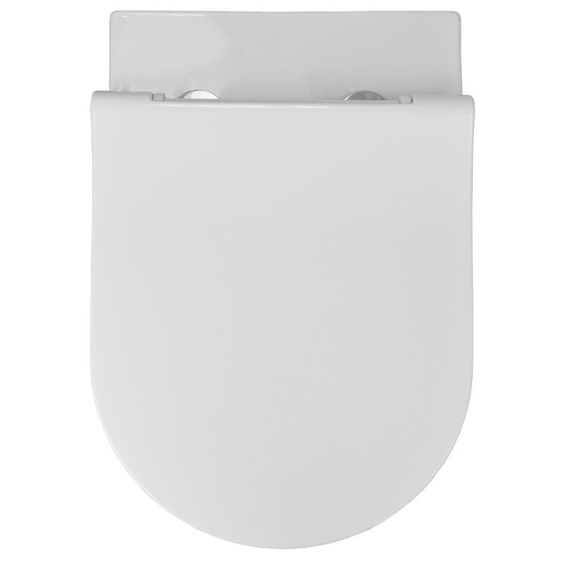 Унитаз подвесной безободковый Azario FERIO 87565 в комплекте с быстросъемным сиденьем микролифт, горизонтальный выпуск, система антивсплеск