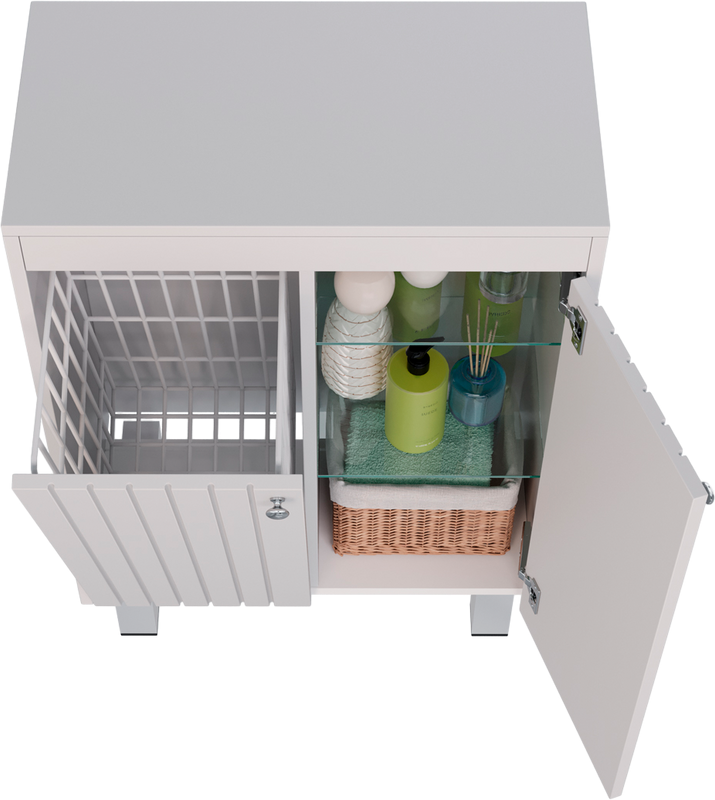 Тумба Lemark Romance белая глянцевая