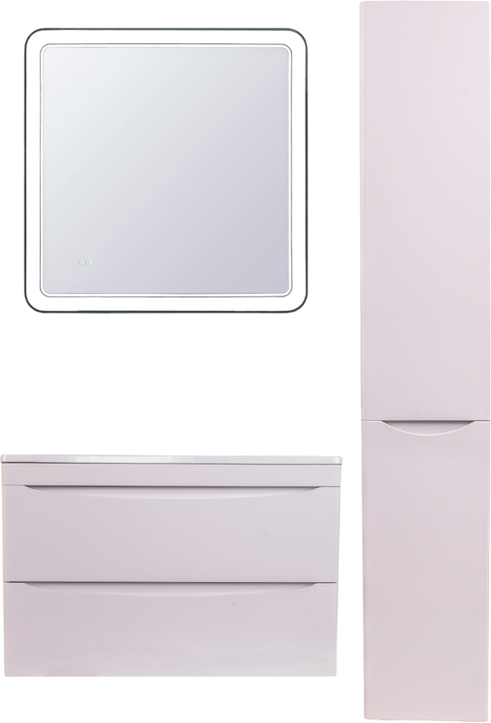 Мебель для ванной комнаты Style Line Бергамо Мини 80 Люкс Plus подвесная, антискрейтч белая