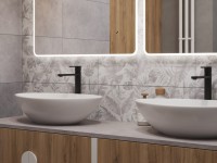 Смеситель для раковины Cersanit Олива (Oliva) 68966 матовый черный