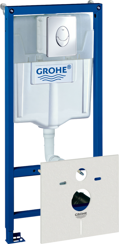 Комплект Унитаз подвесной Bien Ion безободковый, с биде + Инсталляция Grohe Rapid SL 38750001 4 в 1 с кнопкой смыва
