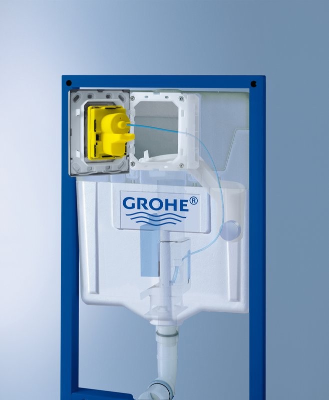 Комплект Унитаз подвесной Bien Ion безободковый, с биде + Инсталляция Grohe Rapid SL 38750001 4 в 1 с кнопкой смыва