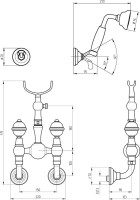 Смеситель для душа Migliore Cristalia 18582 бронза
