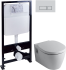Комплект Унитаз подвесной Ideal Standard Connect E803501 + Система инсталляции для унитазов EWRIKA ProLT 0026-2020 + Кнопка смыва EWRIKA 0040 хром матовый