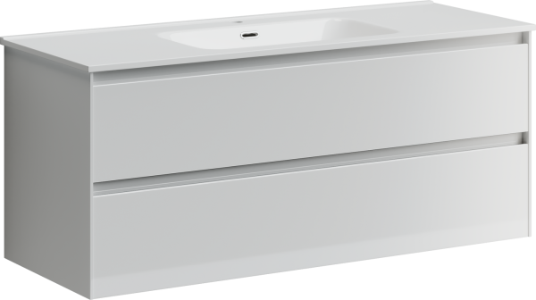 Тумба под раковину Sancos Cento 119 см белый глянец