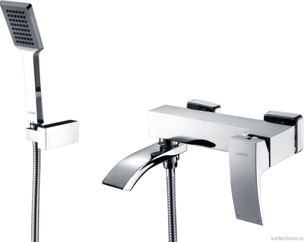 Смеситель для ванны с душем Gappo G07 G3207 хром