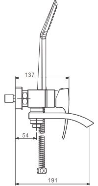 Смеситель для ванны с душем Gappo G07 G3207 хром