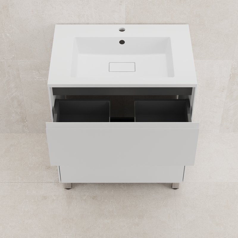 Мебель для ванной комнаты Style Line Лима Plus 70 напольная, эмаль, белая матовая