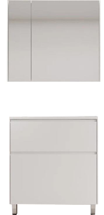 Мебель для ванной комнаты Style Line Лима Plus 70 напольная, эмаль, белая матовая