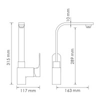 Смеситель для кухни Wasserkraft Dinkel 5807