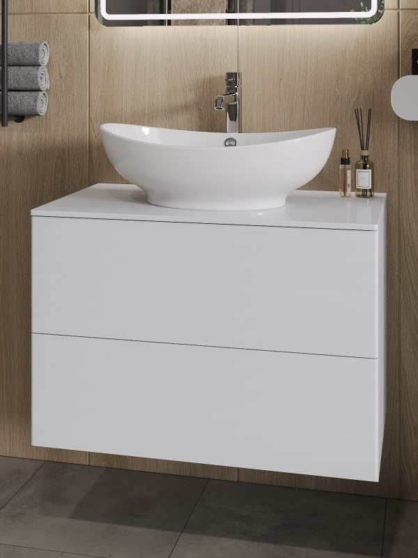 Мебель для ванной комнаты Orange Otto 75 белый глянец