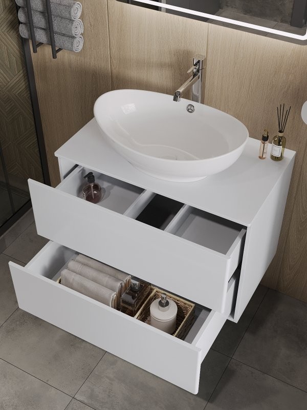 Мебель для ванной комнаты Orange Otto 75 белый глянец