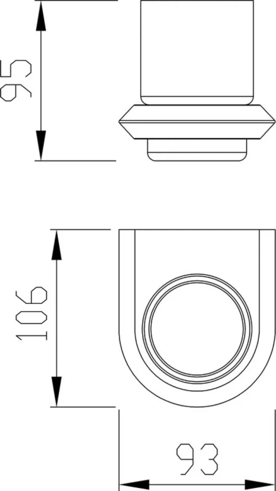 Стакан Cezares Liner TUMS-01 хром
