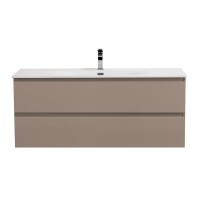 Тумба с раковиной BelBagno Kraft 120 подвесная, матовая бежевая, раковина bb-8099-120