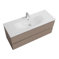 Тумба с раковиной BelBagno Kraft 120 подвесная, матовая бежевая, раковина bb-8099-120