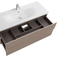 Тумба с раковиной BelBagno Kraft 120 подвесная, матовая бежевая, раковина bb-8099-120