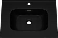 Мебель для ванной комнаты Brevita Monsour 60 подвесная, дуб галифакс олово, черный кварц