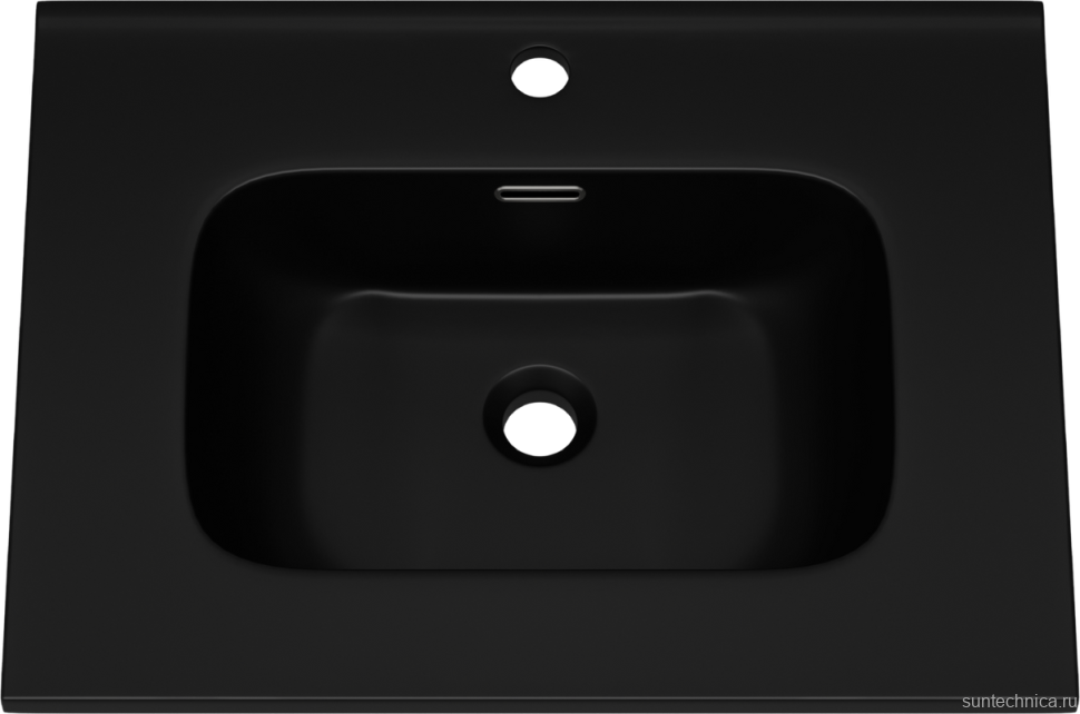 Мебель для ванной комнаты Brevita Monsour 60 подвесная, дуб галифакс олово, черный кварц