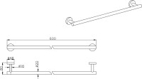 Полотенцедержатель AQUATEK Вега AQ4014CR хром