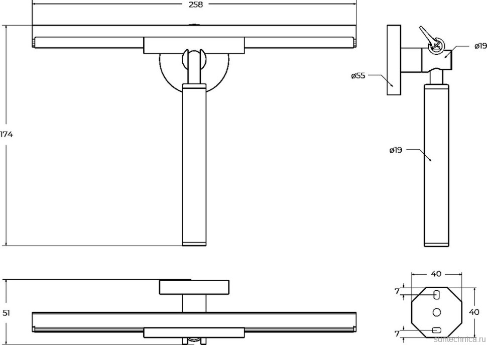 Скребок Cezares Relax RELAX-SV-IN сатин
