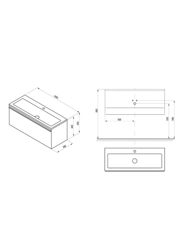 Мебель для ванной комнаты Ravak Clear SD 100 белая