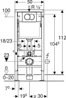 Комплект Унитаз подвесной BelBagno Loto BB070CHR/SC безободковый + Инсталляция Geberit Duofix Delta 458.149.21.1 с кнопкой смыва, хром