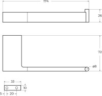 Держатель туалетной бумаги Cezares Slider PH1-NOP черный матовый