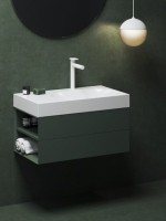 Тумба под раковину без столешницы Ravak Lite SD 80 L серо-зеленая