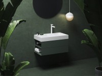 Тумба под раковину без столешницы Ravak Lite SD 80 L серо-зеленая