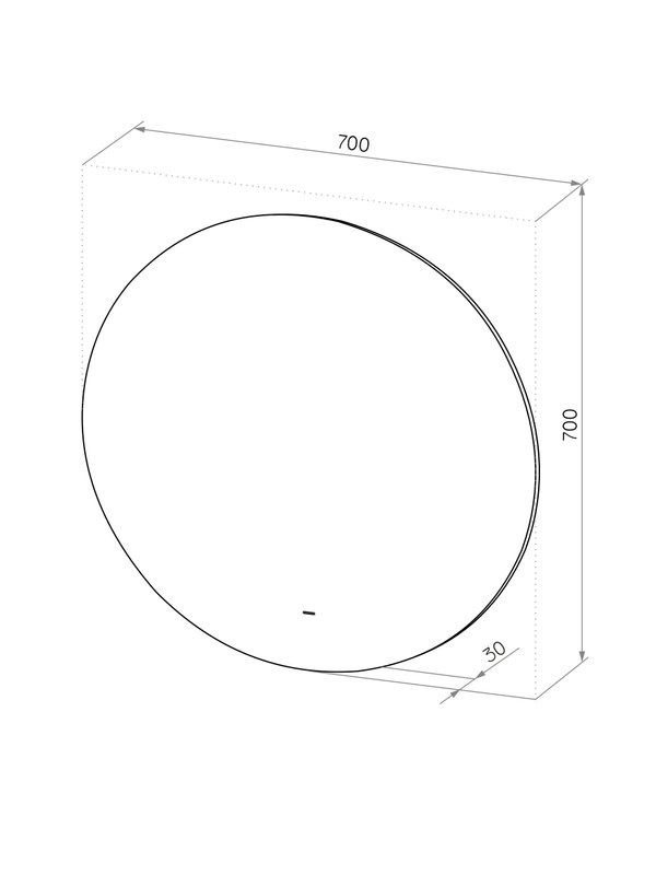 Зеркало круглое CONTINENT Ledh Ajour 70 см, сенсорное, с холодной подсветкой