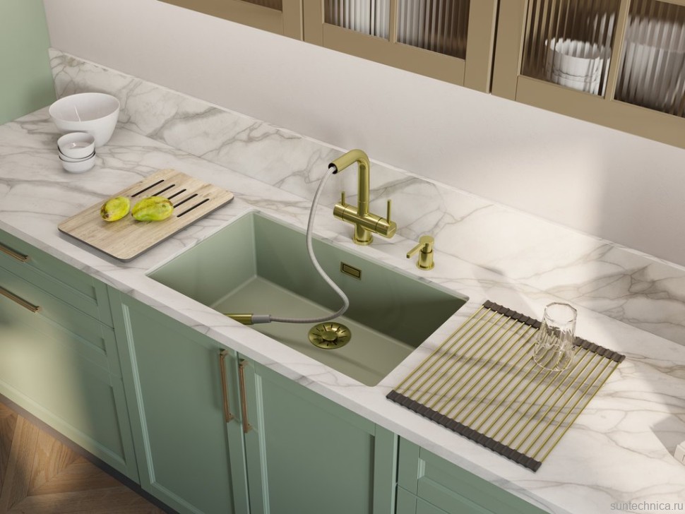 Дозатор для кухонной мойки Omoikiri OM-04-LG светлое золото