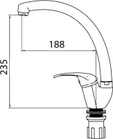 Смеситель для кухни Domaci Солерно DC-3013 барит
