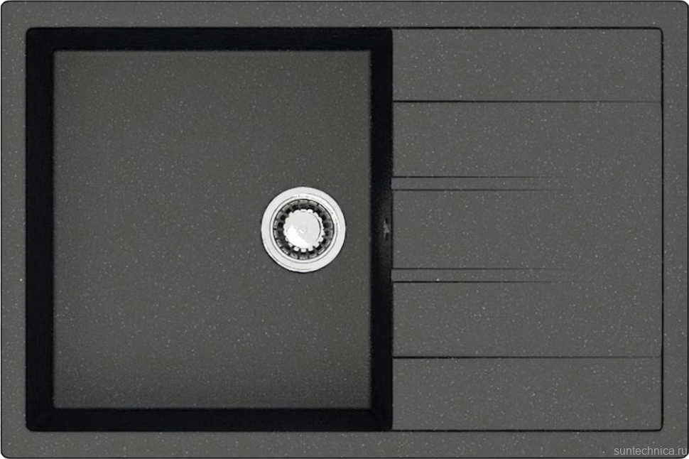 Мойка кухонная AZARIO Vision 00078339 черный