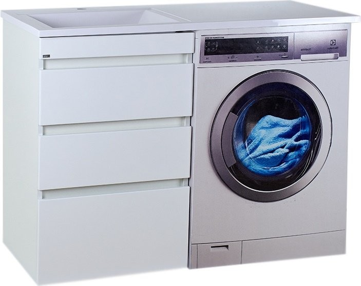 Тумба с раковиной Misty Фостер 55 напольная, под стиральную машину