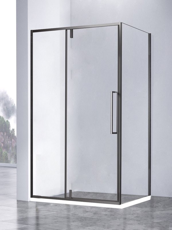 Душевой уголок Vincea Slim-N VSR-4SNP1012CLGM 120х100, профиль вороненая сталь, стекло прозрачное