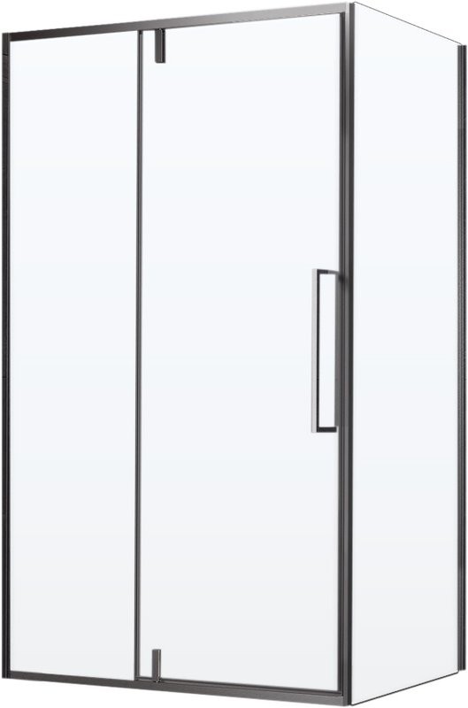 Душевой уголок Vincea Slim-N VSR-4SNP1012CLGM 120х100, профиль вороненая сталь, стекло прозрачное