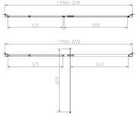 Душевой уголок Vincea Slim-N VSR-4SNP1012CLGM 120х100, профиль вороненая сталь, стекло прозрачное