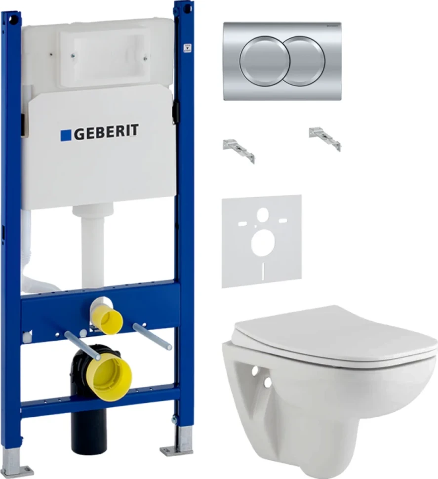 Комплект Унитаз подвесной Seramiksan Petite + Крышка AG50006 с микролифтом + Инсталляция Geberit Duofix Delta 458.149.21.1 с кнопкой смыва, хром + Звукоизоляция