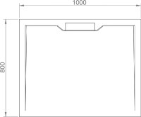 Поддон для душа RGW Stone Tray STE MB 100x80, черный мрамор