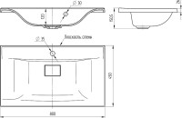 Мебель для ванной комнаты Vincea Mia 80 бетон Мебель для ванной комнаты Vincea Mia 80 бетон